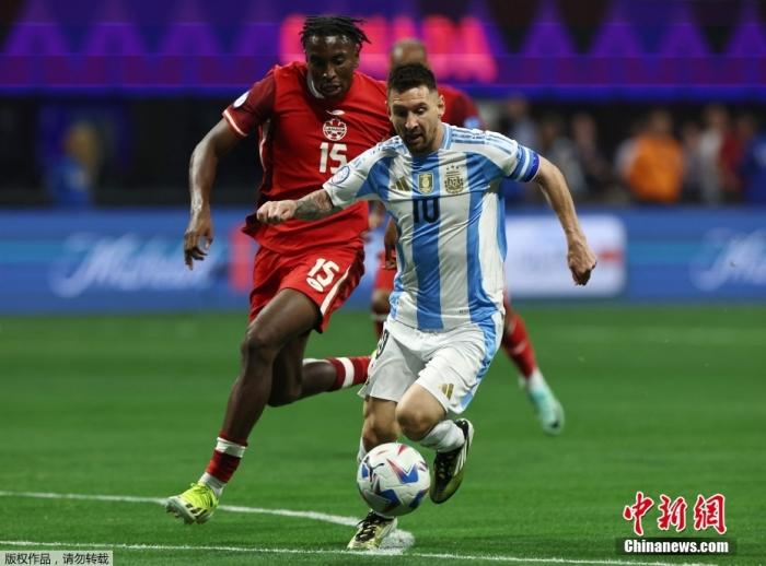 梅西率阿根廷2-0胜加拿大 创美洲杯出场纪录